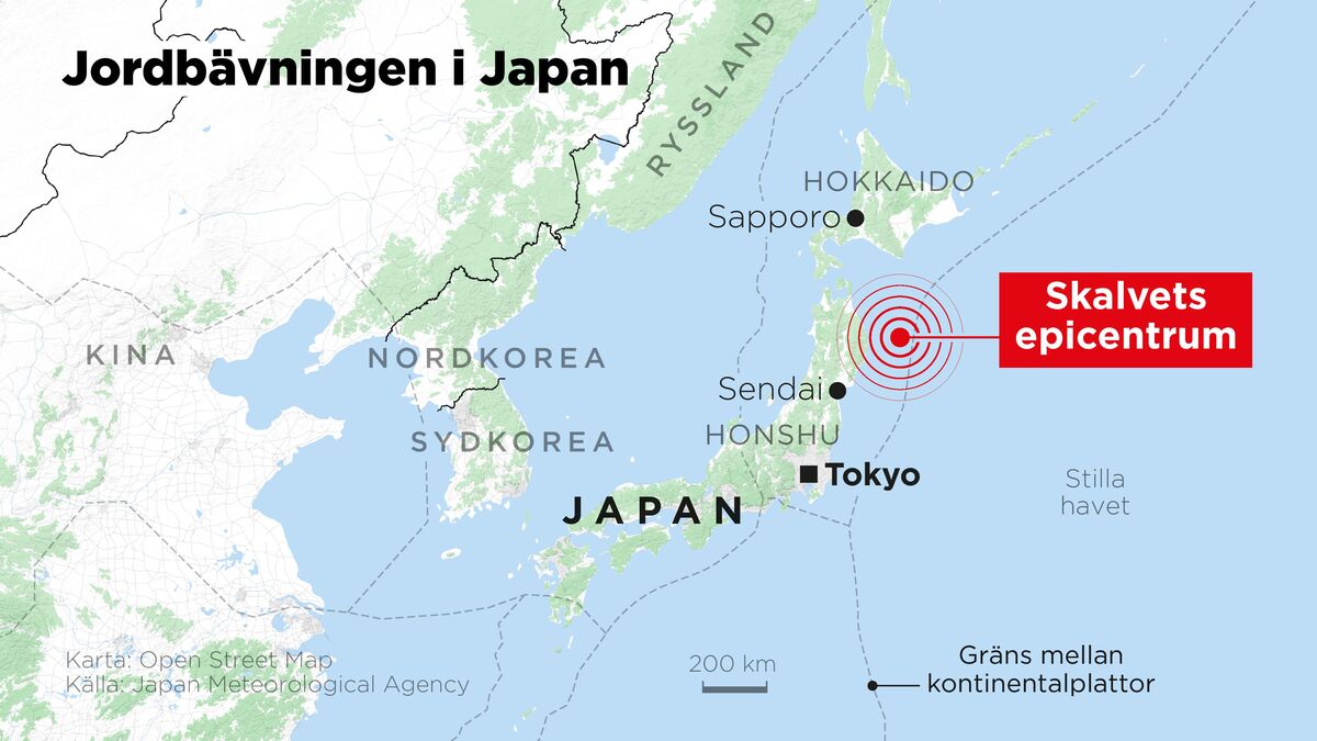 Warning of large tremors after magnitude 7.7 earthquake in Japan