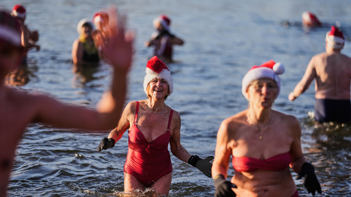 Traditional Christmas Day swim attracted