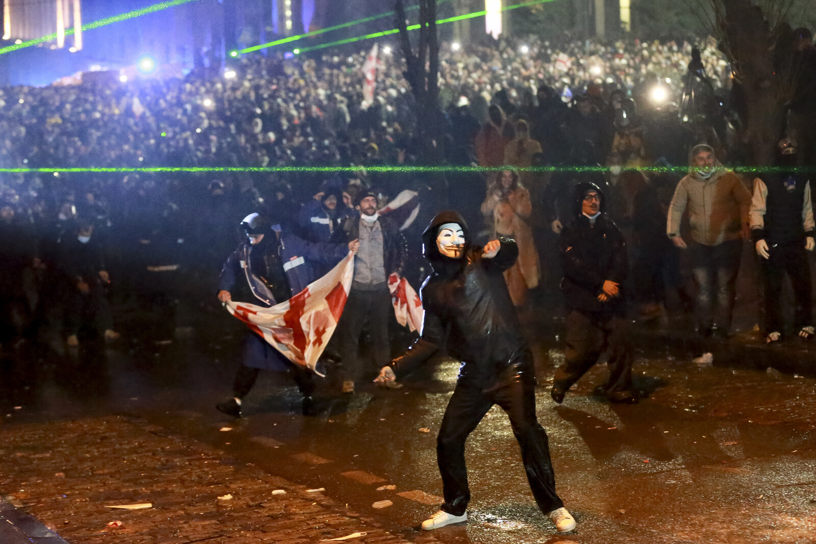 Tear Gas and Flames in Tbilisi's Protests
