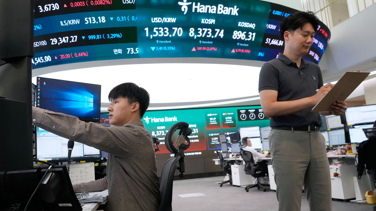 Declines in Asia, recovery in South Korea