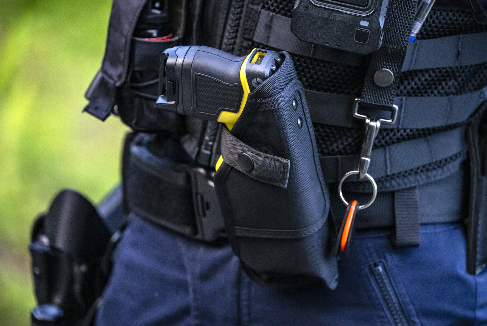 Police officer charged - used