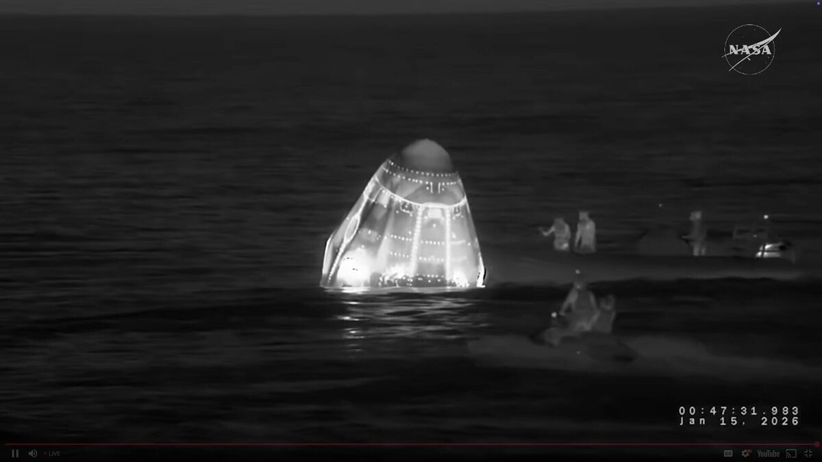 Four evacuated astronauts from the