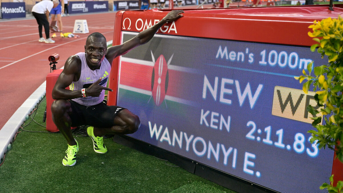 Emmanuel Wanyonyi breaks 26-year-old 1,000m