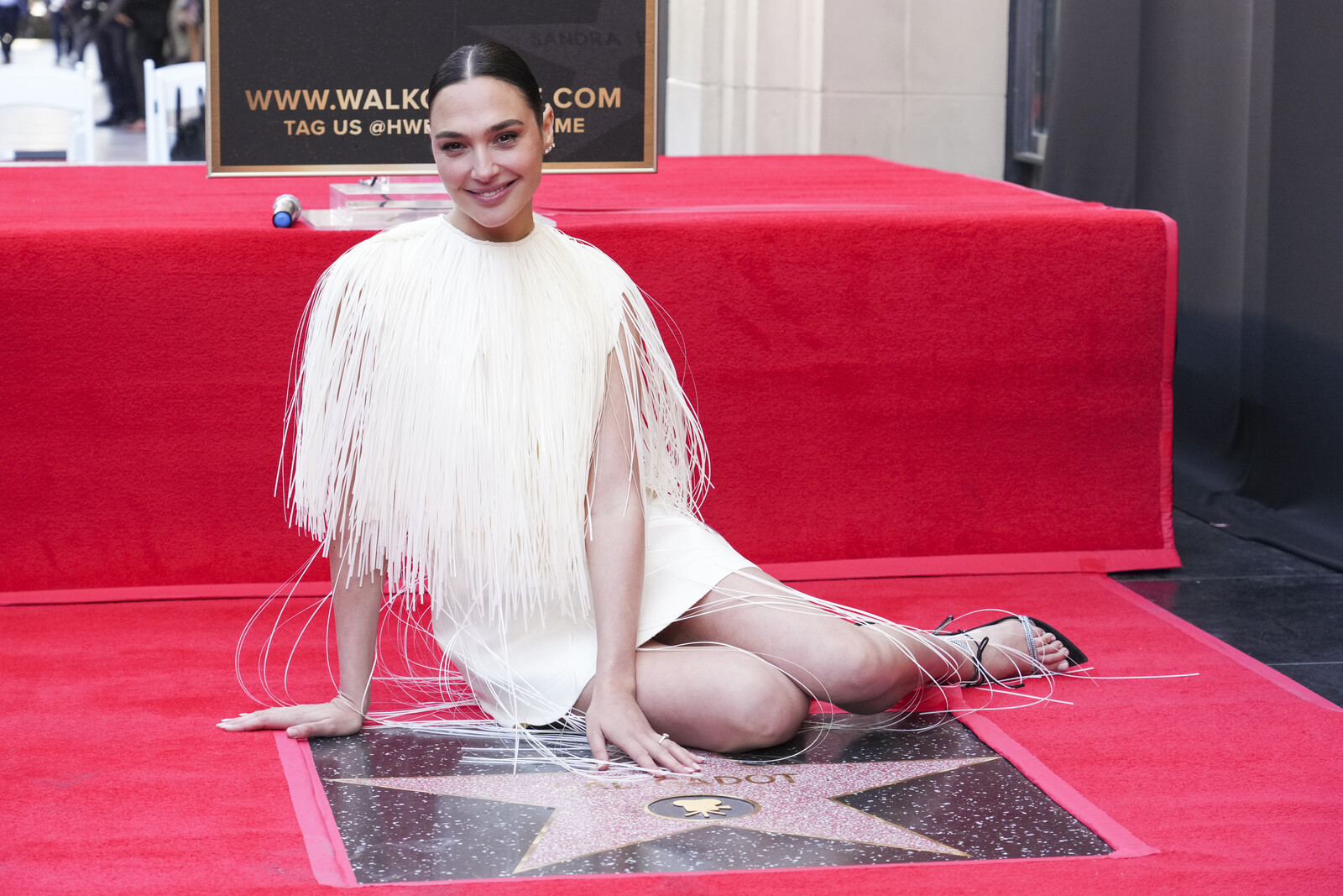 Protesters when Gal Gadot got her star on the street