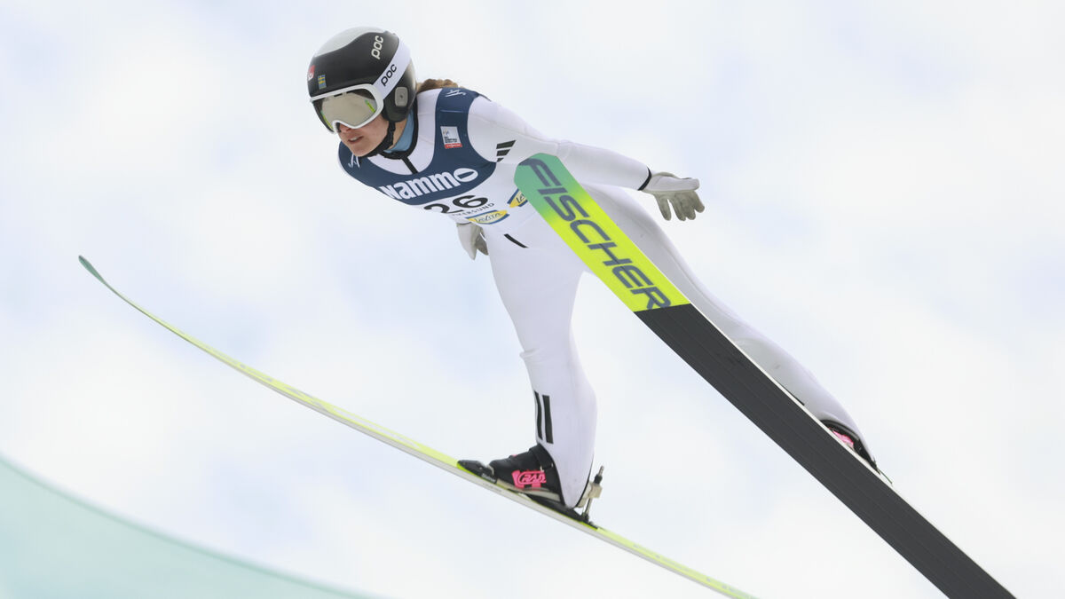 The turnaround: The Swede gets to jump on her favorite hill