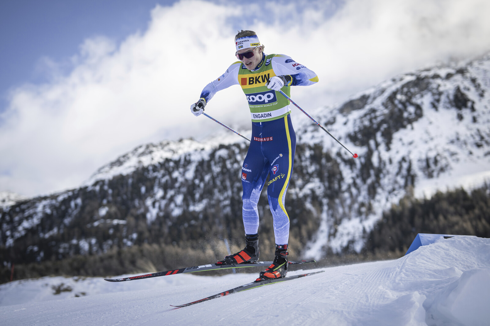 Anger just outside the podium in Cogne