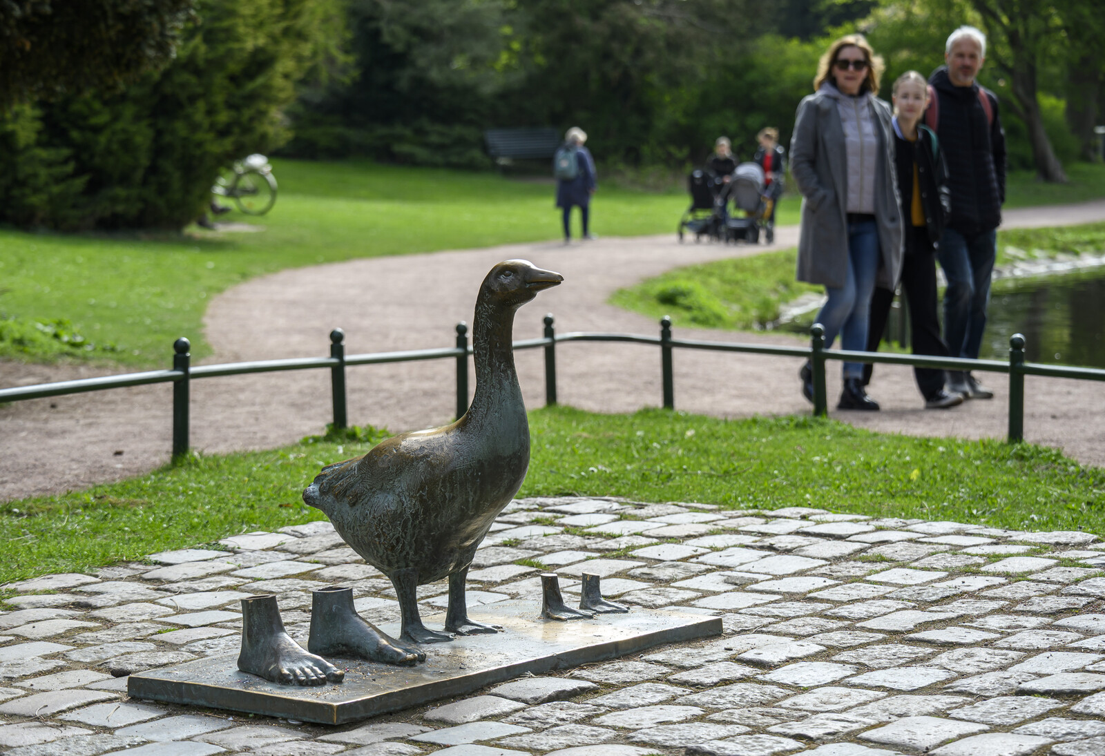 Statue of Boy with Geese