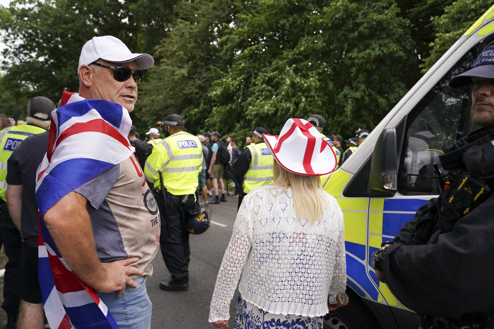 Britons Protest Migration with Flag-Waving