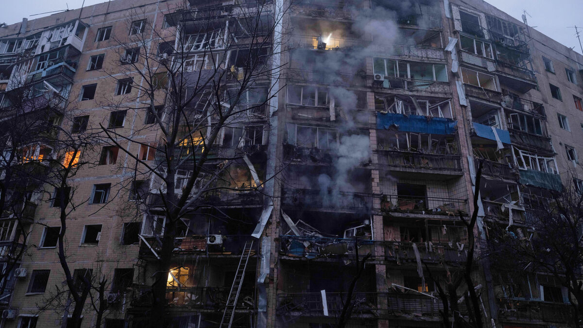 High-rise buildings hit in overnight