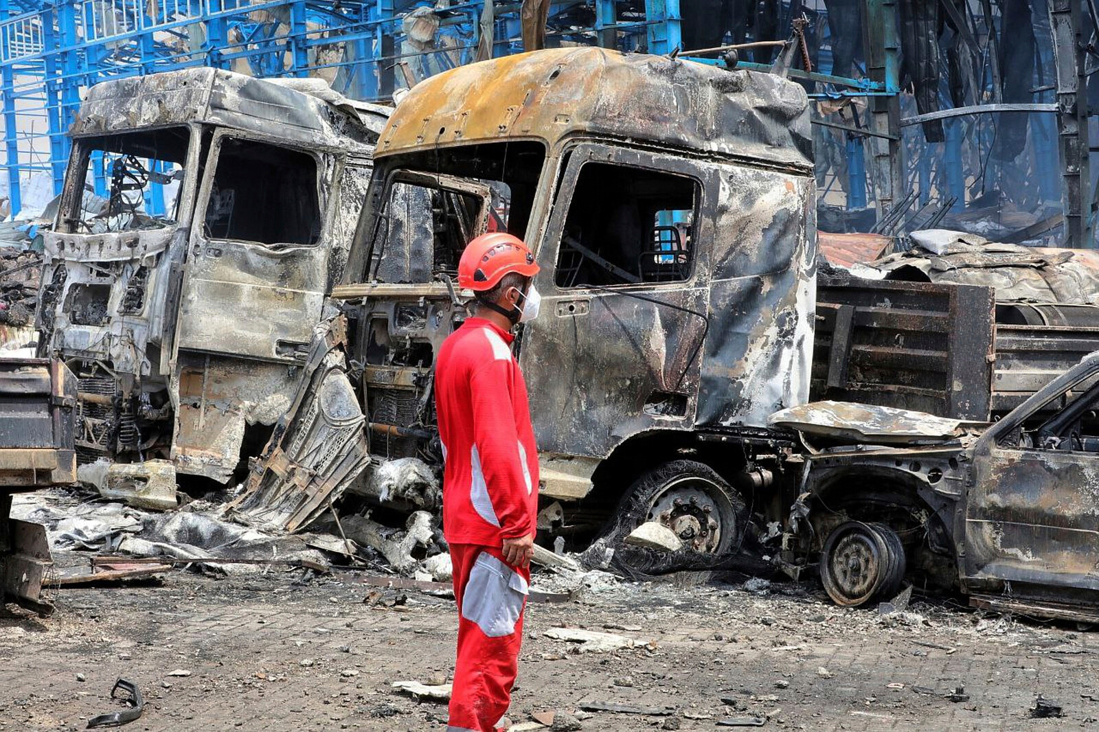 Fire in Iranian Port City