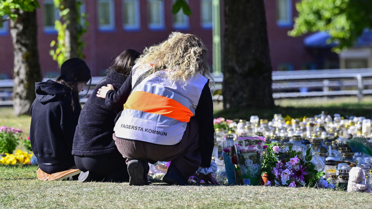 Schools reopen in Fagersta after attack, as memorial grows outside Brinell School