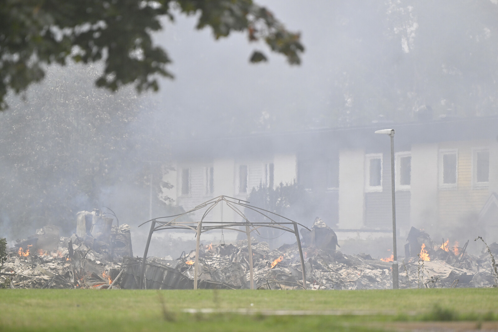 Major Fire in Upplands Bro Leaves Dozens Homeless