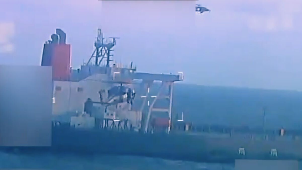 US boards merchant vessel off