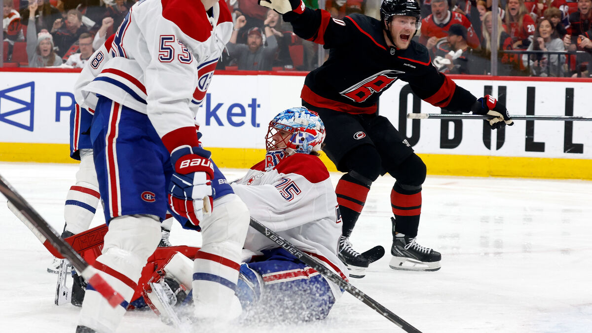 Carolina evens Stanley Cup semifinal series with overtime win over ...