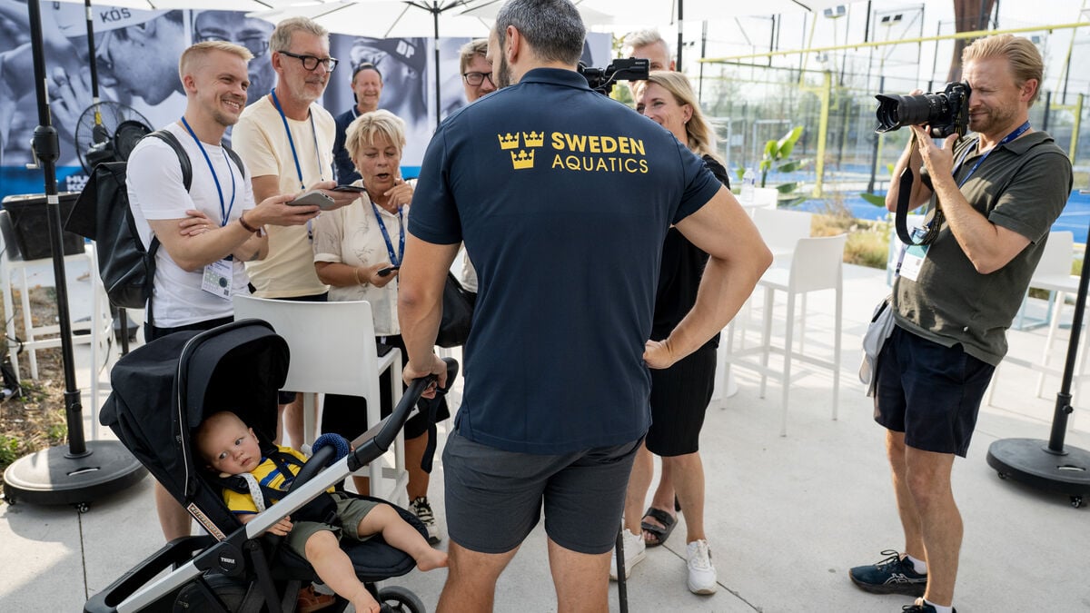Sarah Sjöström’s son Adrian takes first steps in Paris as she chases more gold