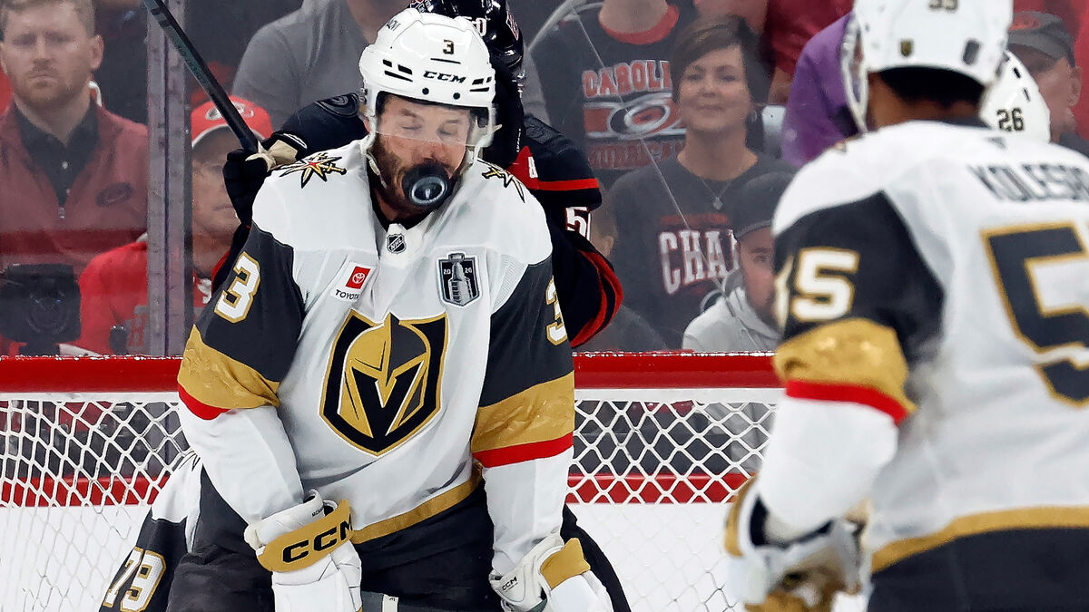 Vegas Golden Knights lose Game 2 after Brayden McNabb hit in the face by puck