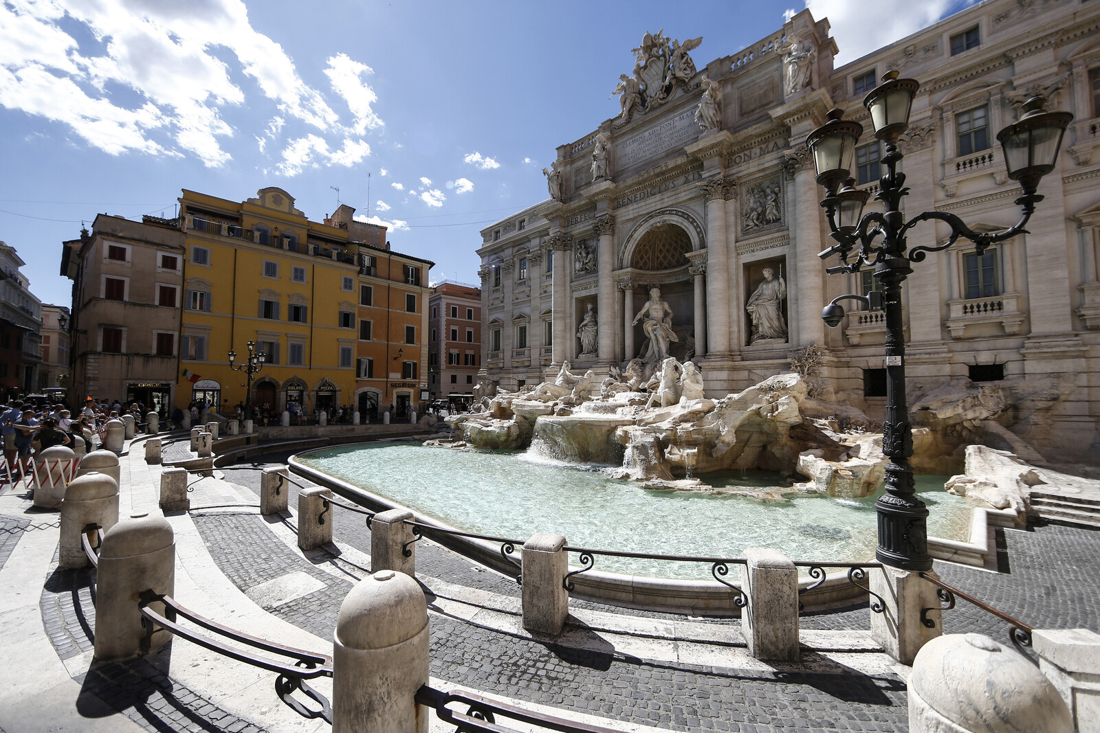 Waded in the Trevi Fountain