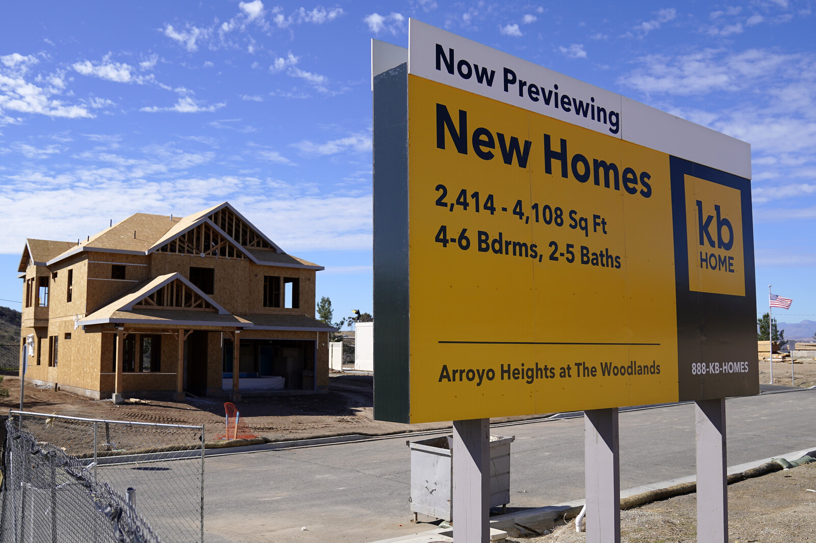 Increase in housing starts in the USA