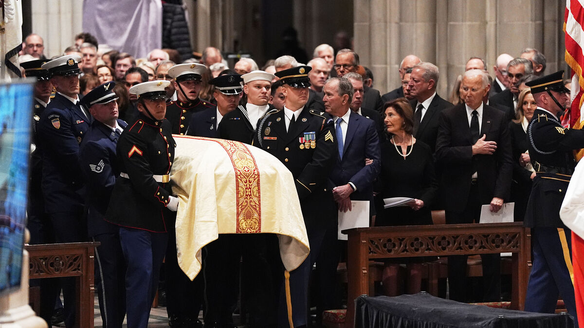 Cheney buried – Biden but not Trump there