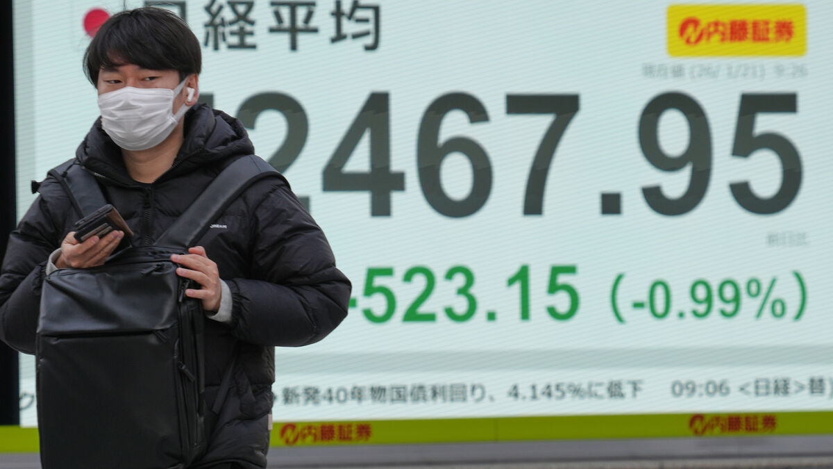 Asian stock markets down in