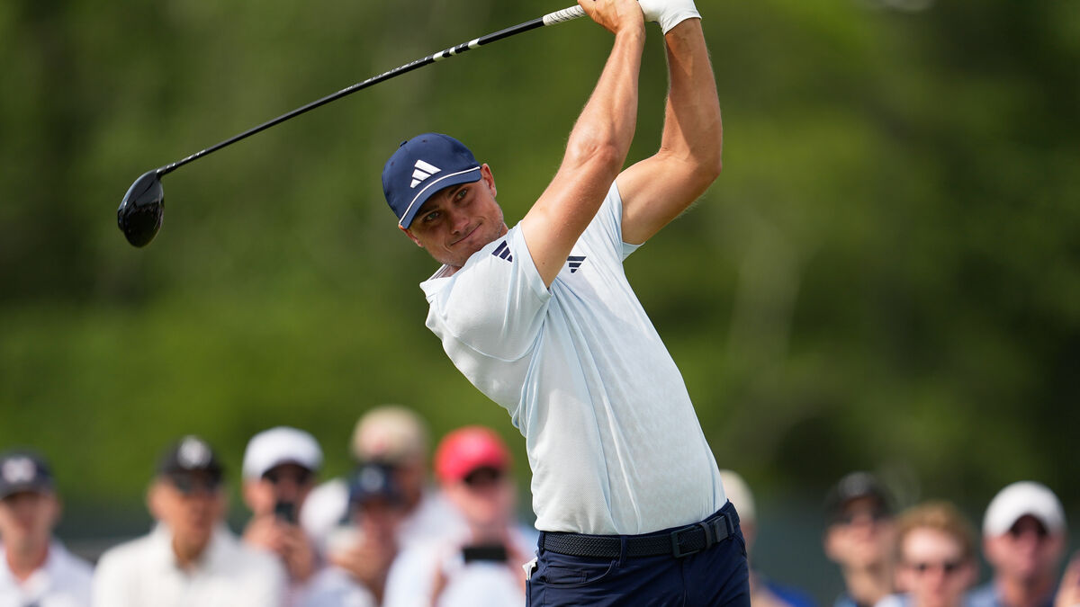 Åberg slips to tie for 22nd after second round at US Open