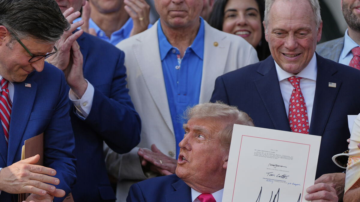 Trump's signature appears on U.S.