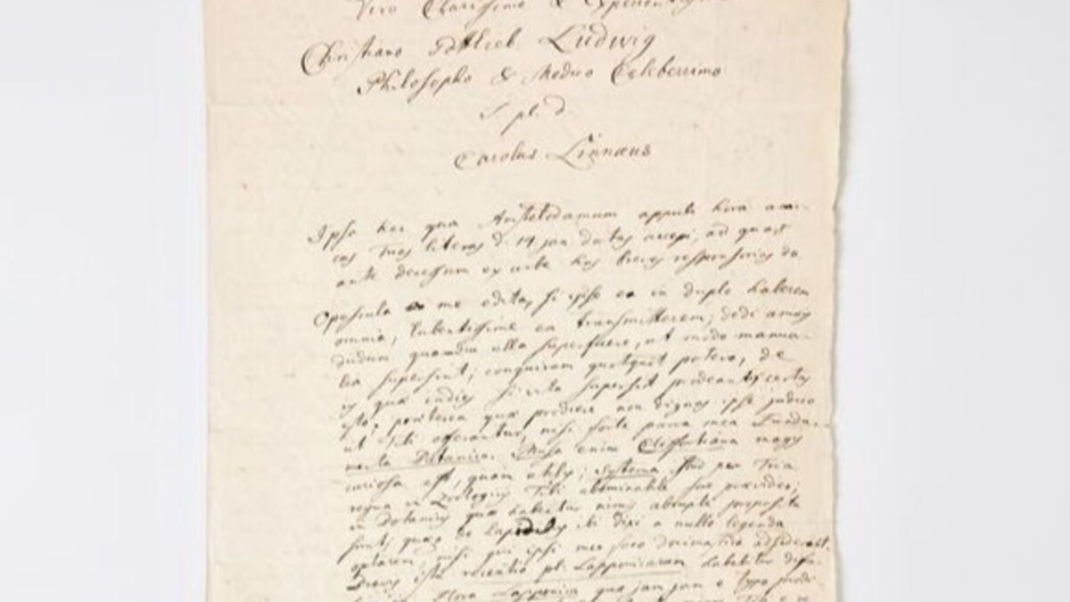 Carl von Linné letter sells for record 1,875,000 kronor at auction