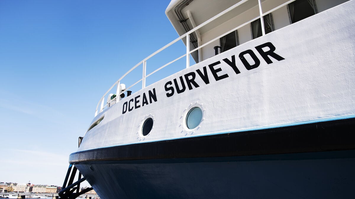 Research vessel Ocean Surveyor runs aground off Möja in Stockholm archipelago