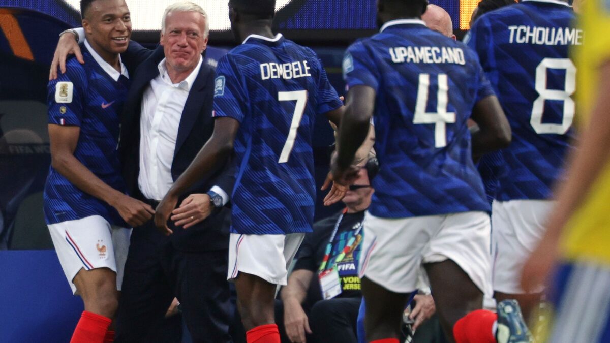 Mbappé comforts Deschamps after funeral as France beat Sweden 3-0
