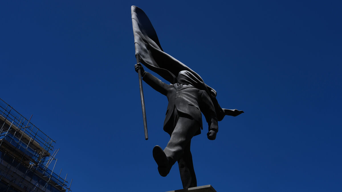 Banksy statue in central London