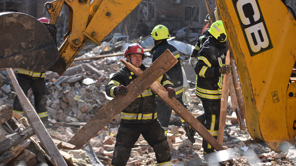 Dead bodies recovered from rubble after Russian attacks in Ukraine