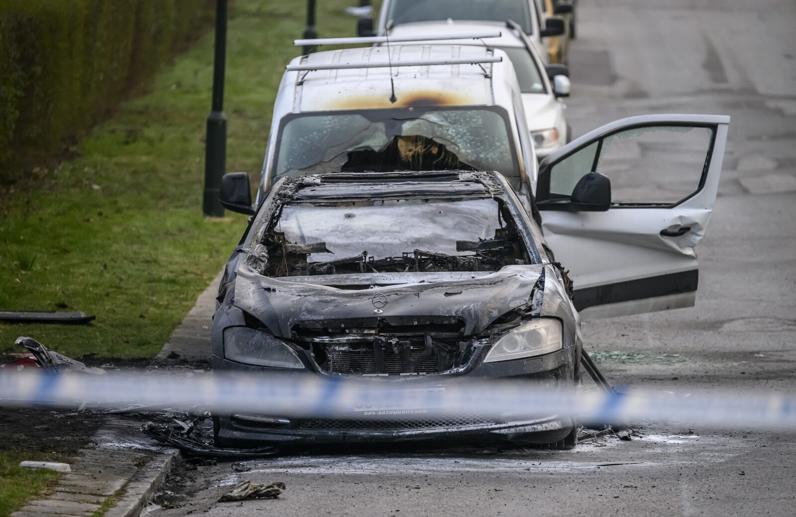 Suspected Explosion Sets Cars Ablaze