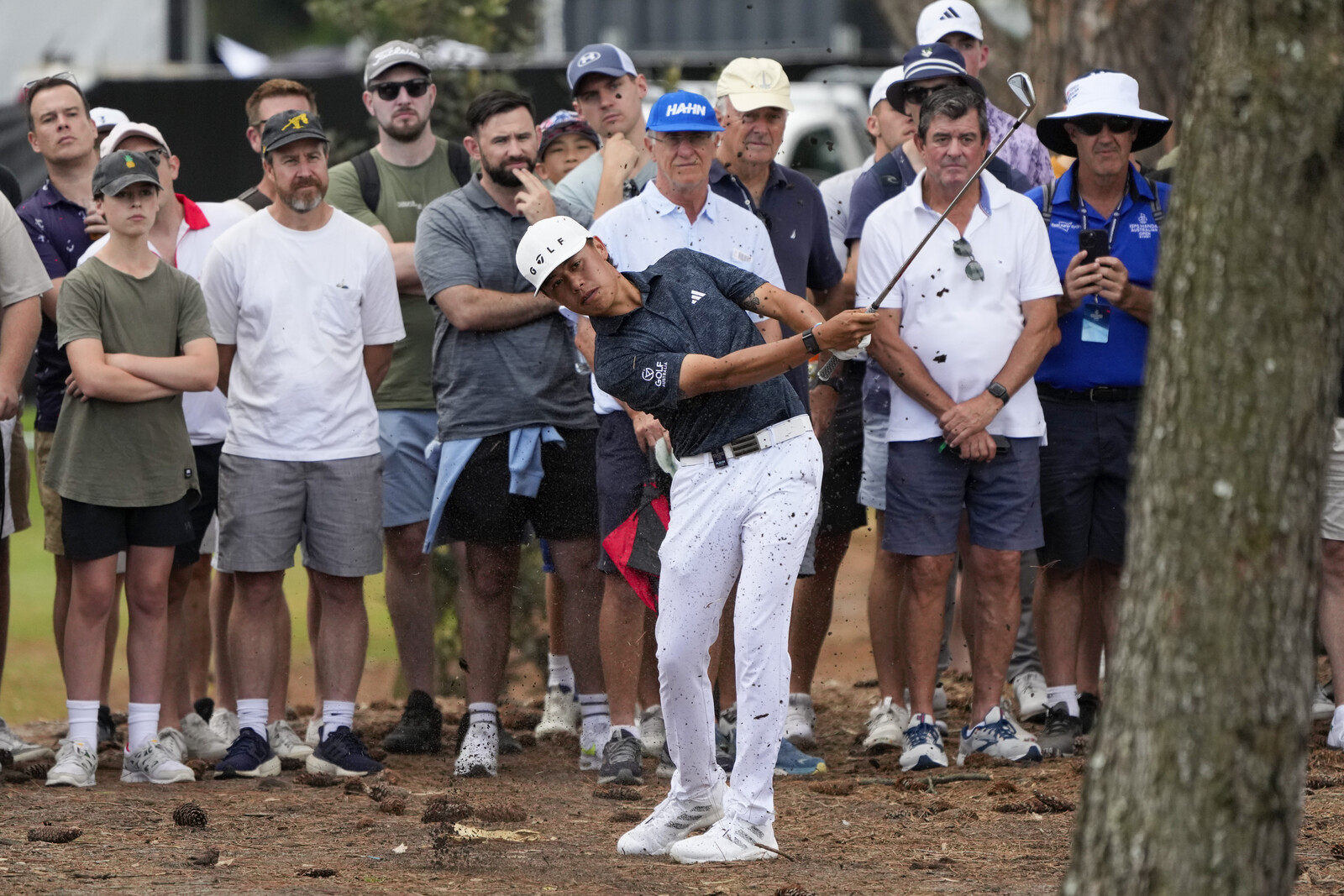 Australian golfer hit in the