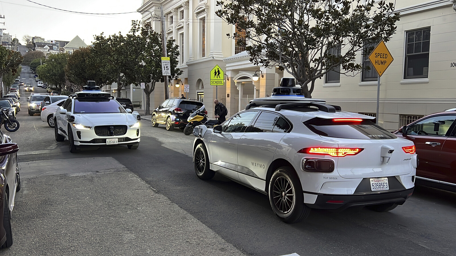 Self-driving cars are moving slowly forward