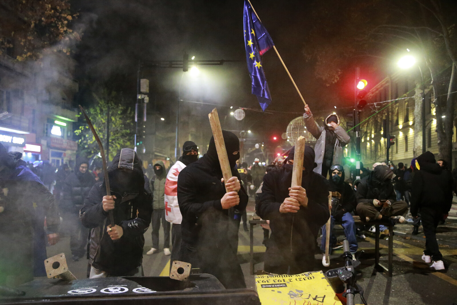 Georgian leader blames opposition for violence