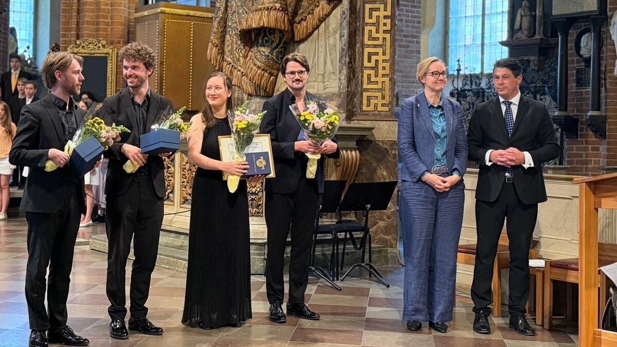 Opus 13 string quartet receives Sweden's largest national music scholarship of 500,000 Swedish kronor