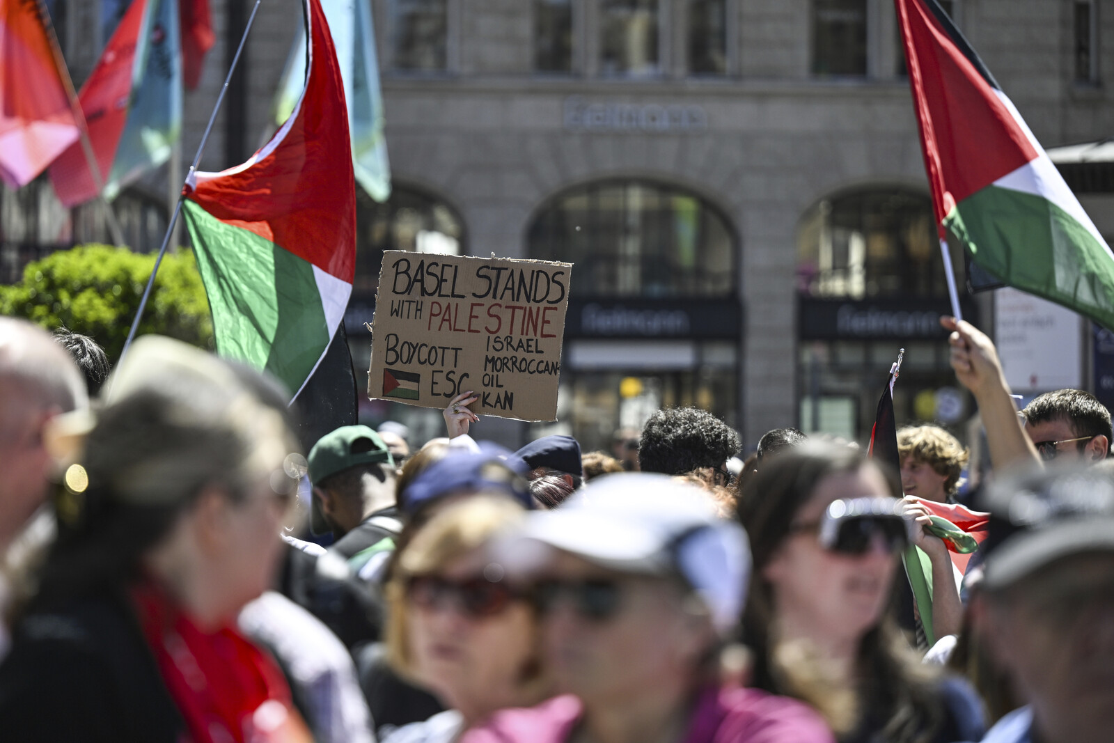 Palestinian Flags Prominent at European