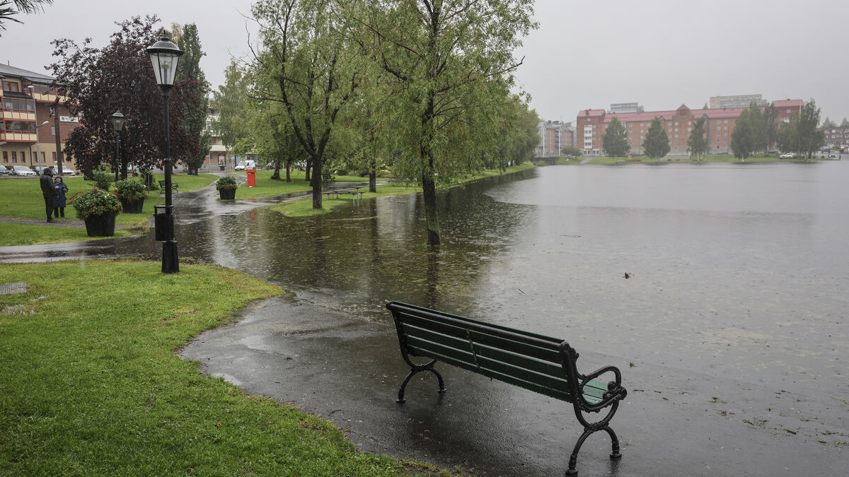 Flooding in Boden appears to have peaked, but erosion risk remains high