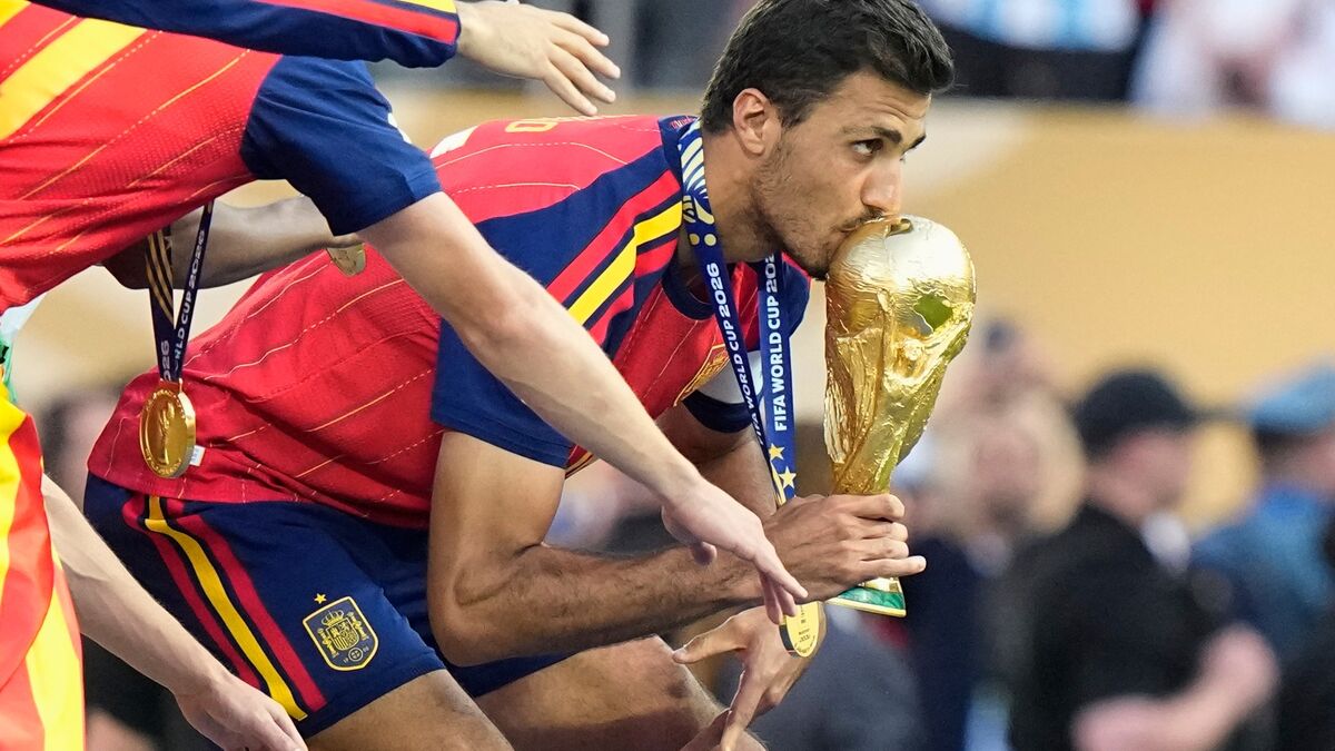 Spain captain Rodri wins FIFA Golden Ball after World Cup triumph
