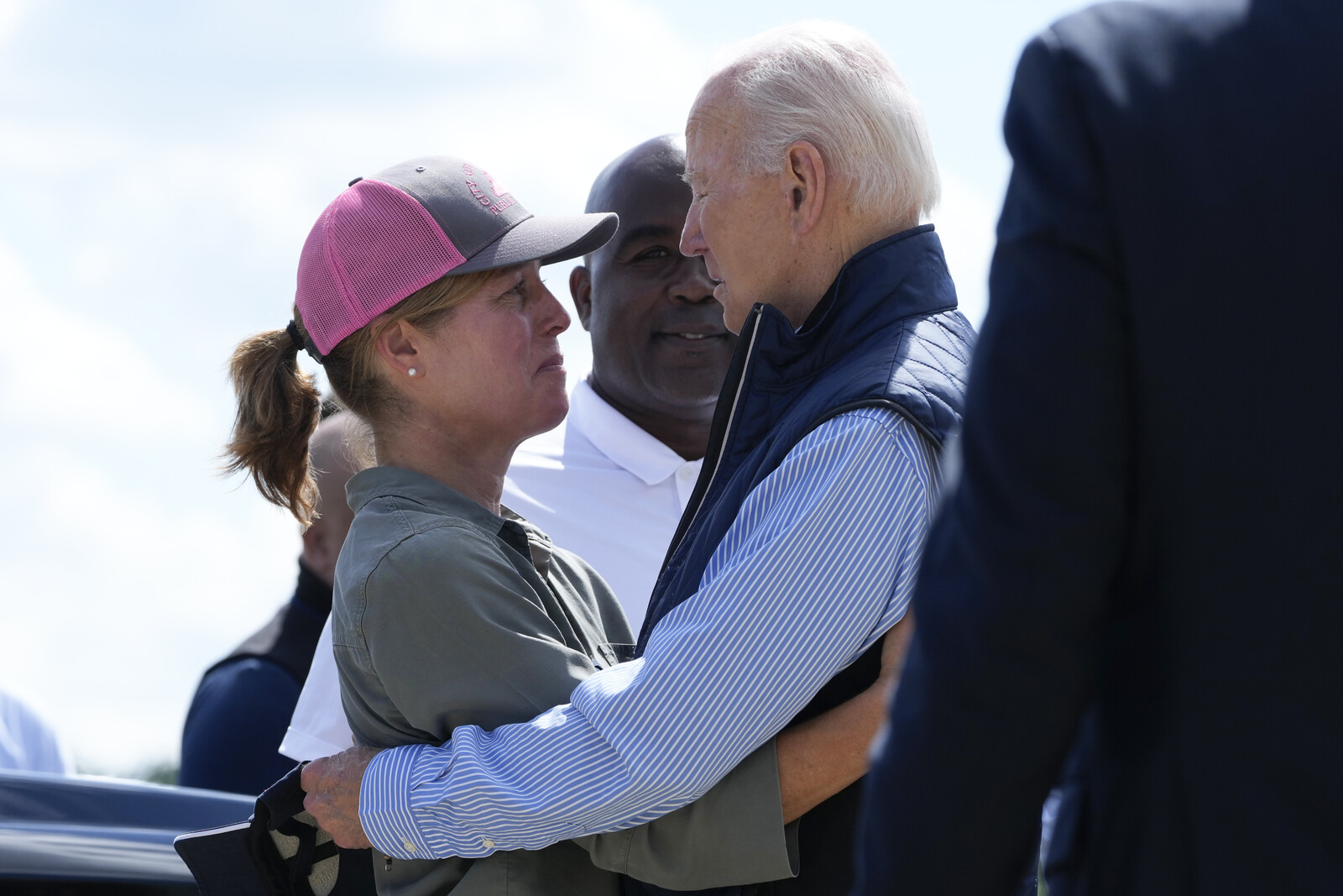 Biden and Harris visit storm-ravaged region