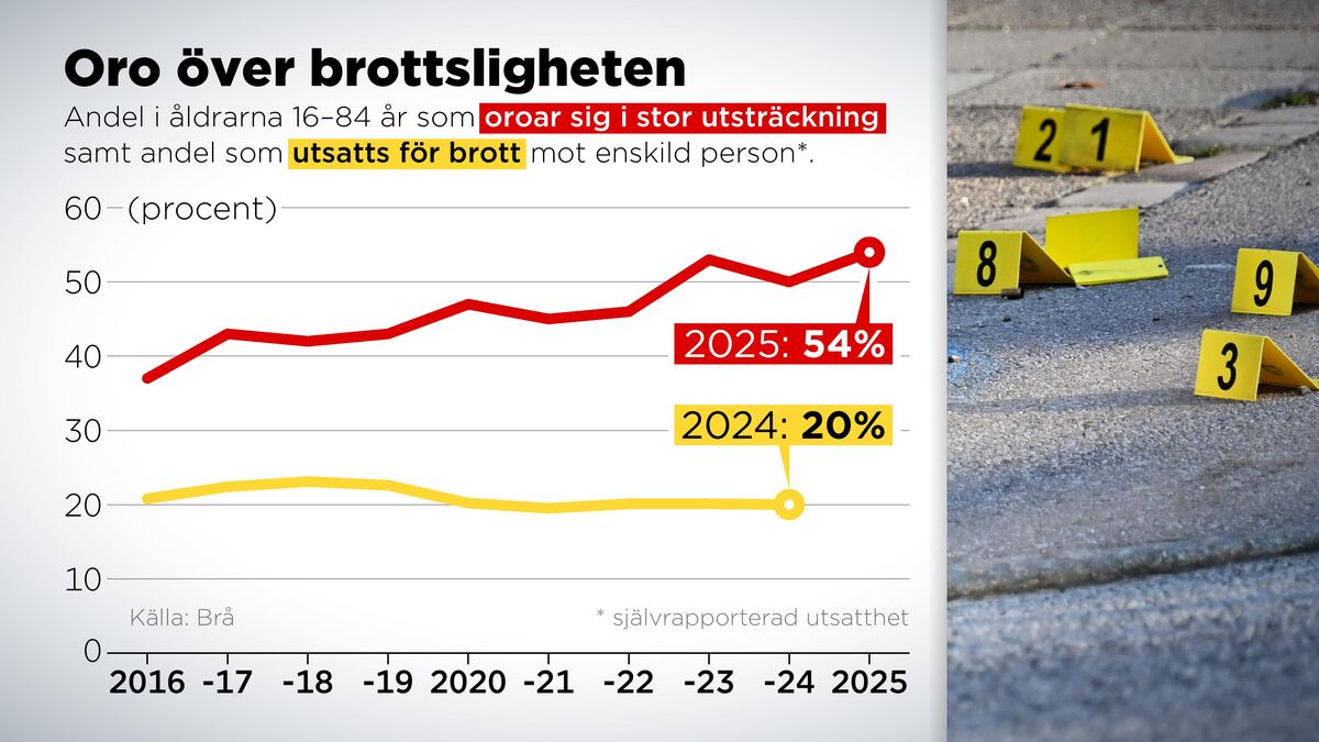 Swedes' Crime Concerns Rise Despite