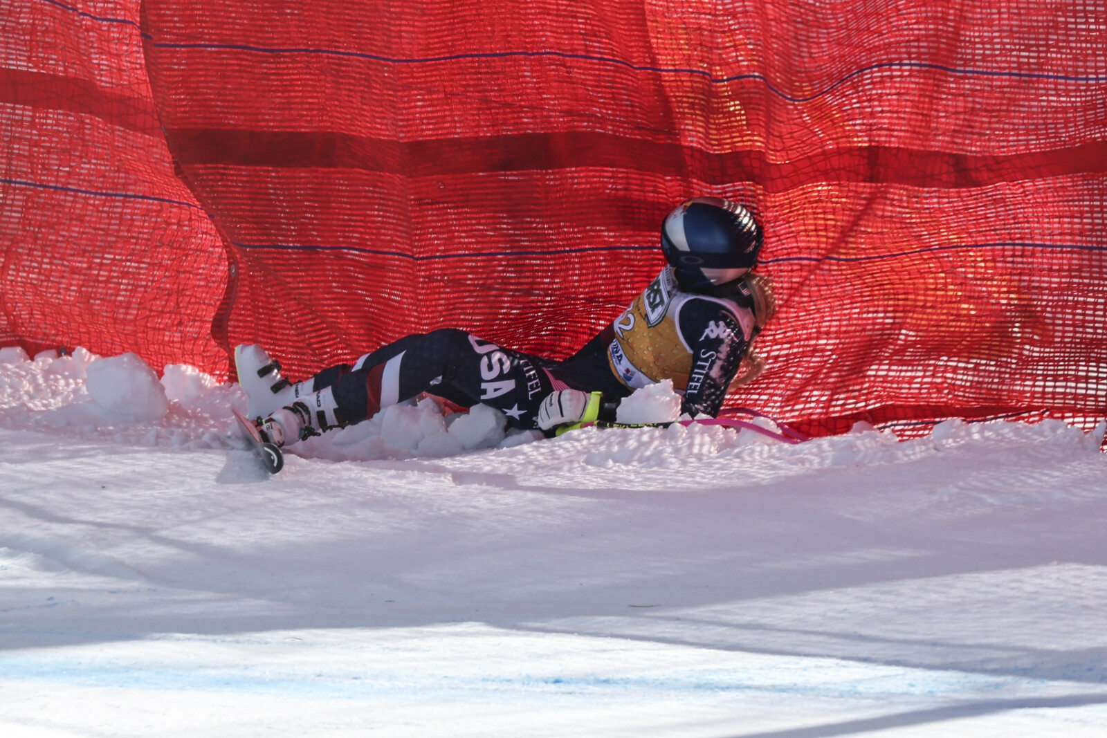 Lindsey Vonn fell during downhill training