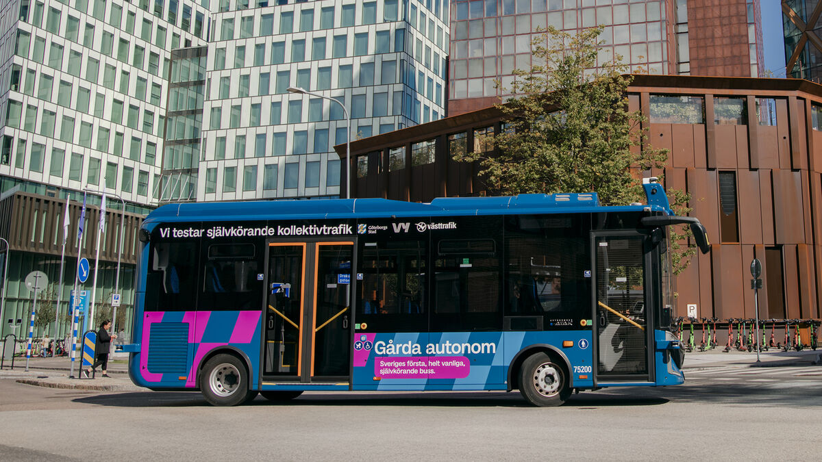 Self-driving bus pilot stopped in