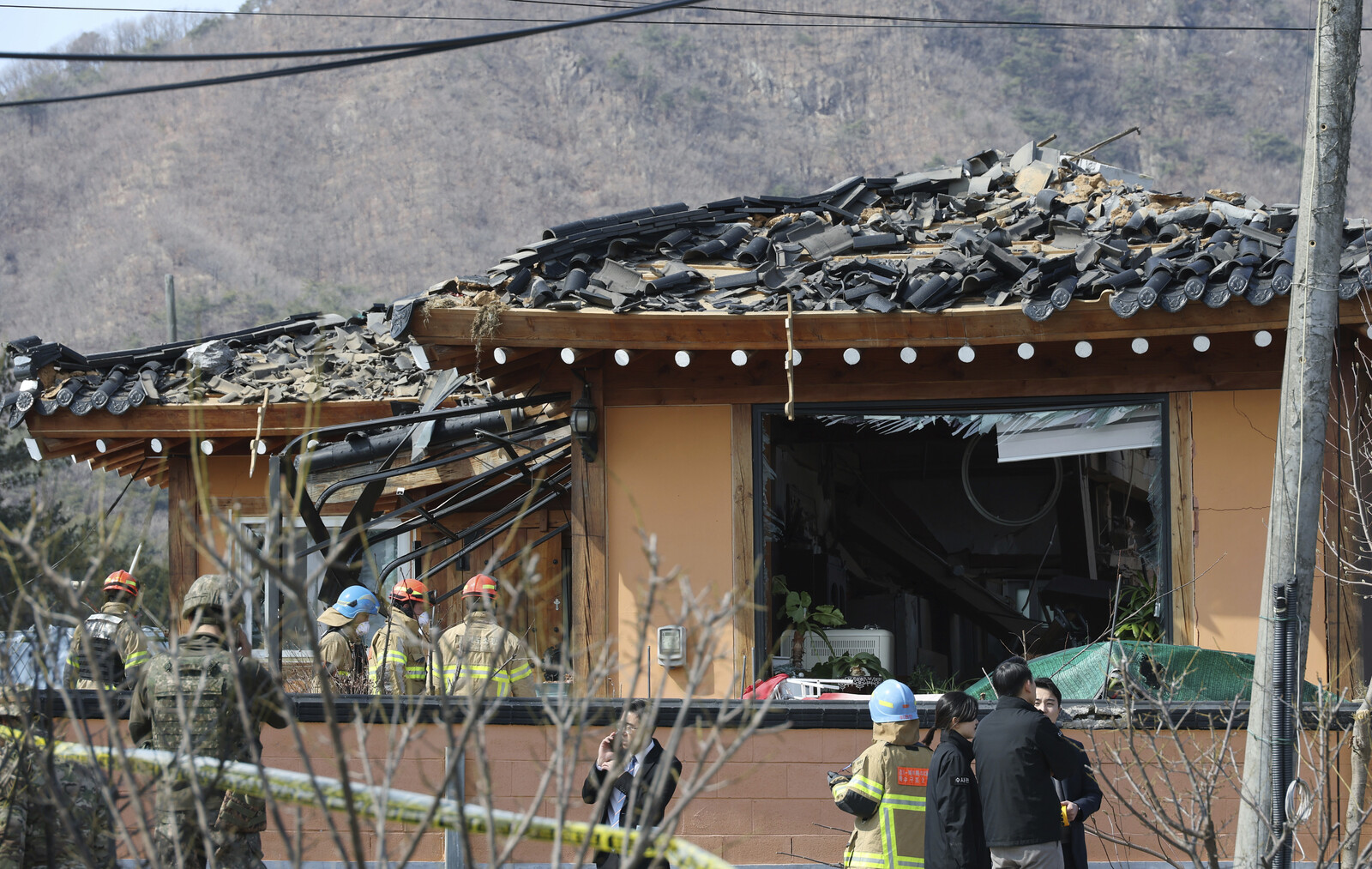 South Korean town bombed by
