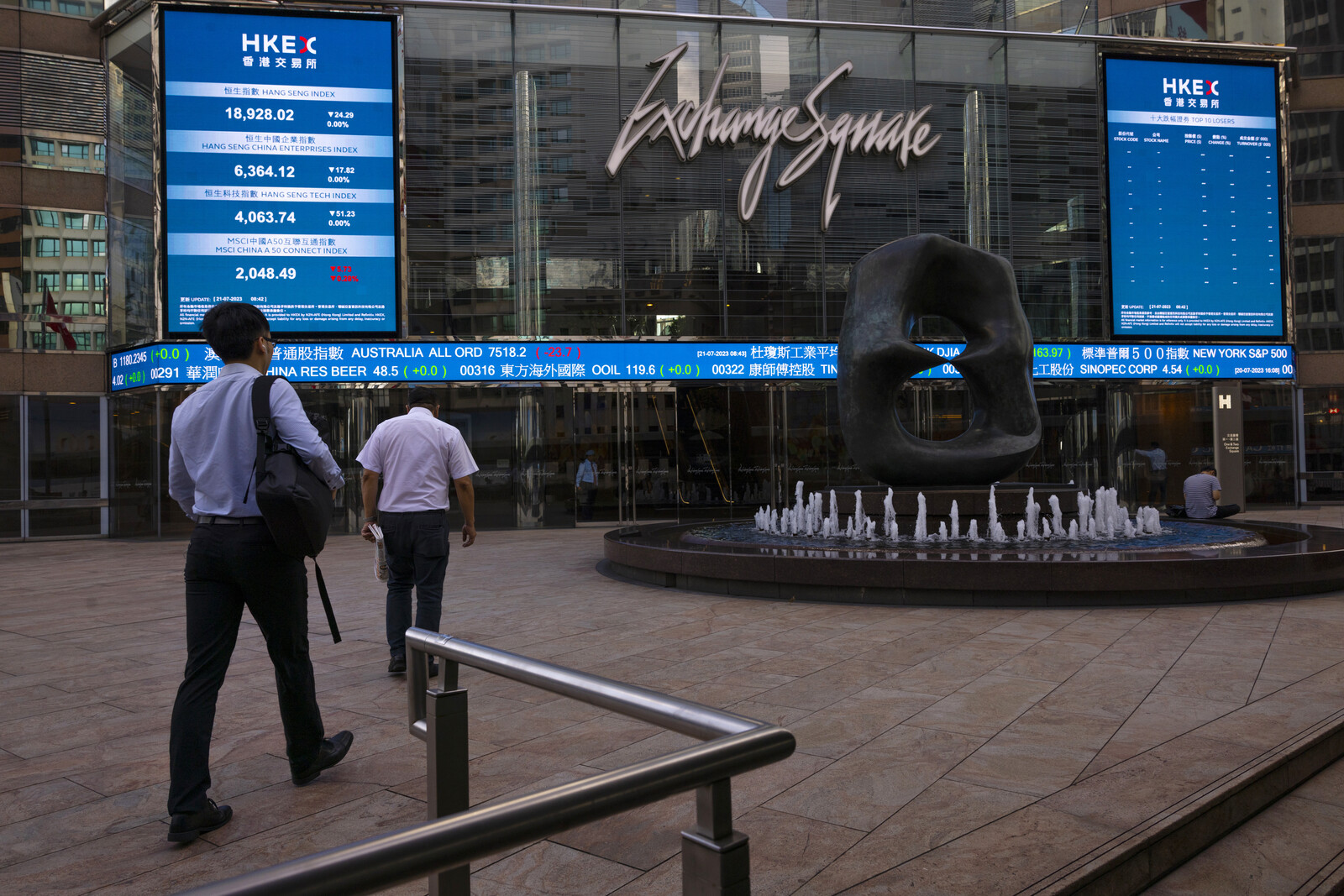 Hong Kong falls when others are closed