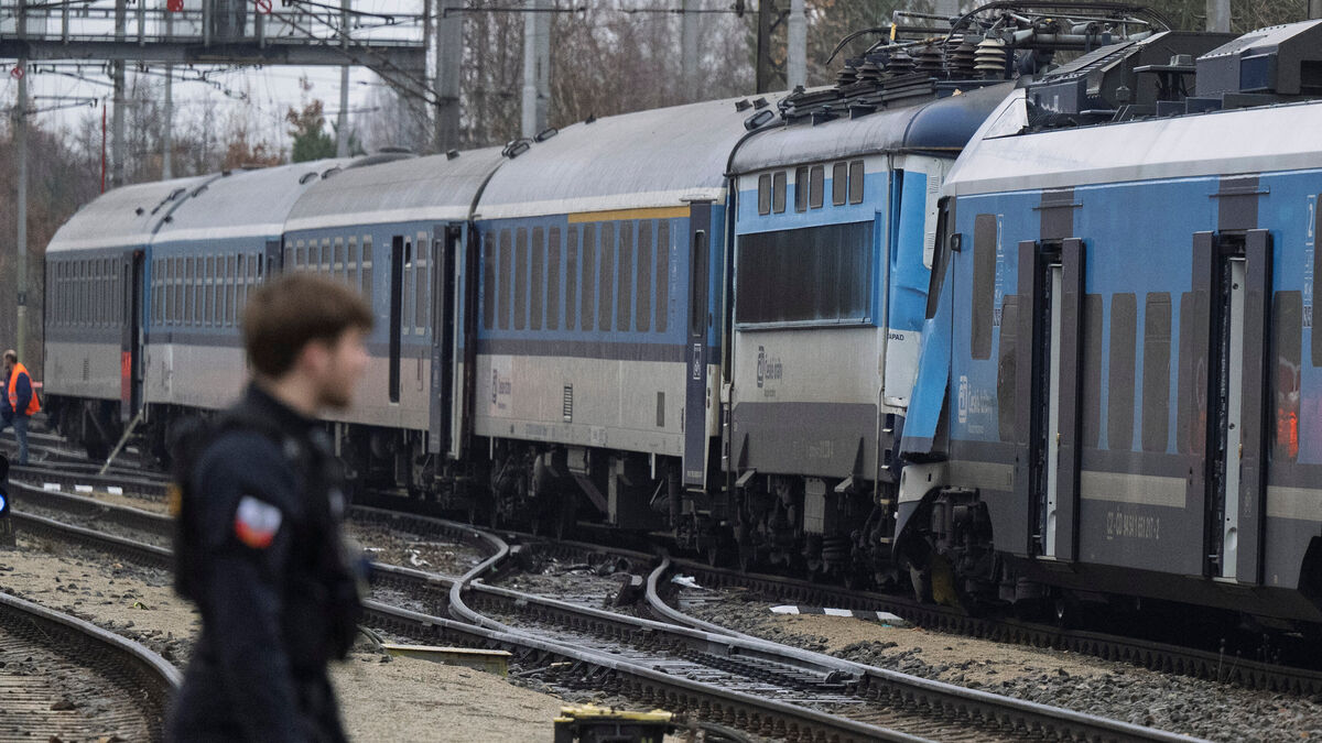 Train crash in the Czech