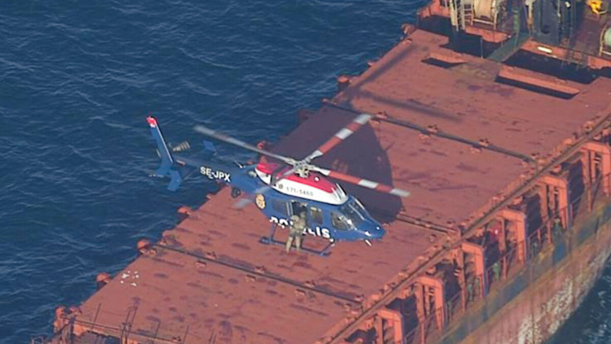 Sanctioned ship Caffa boarded in Swedish waters as many uncertainties remain