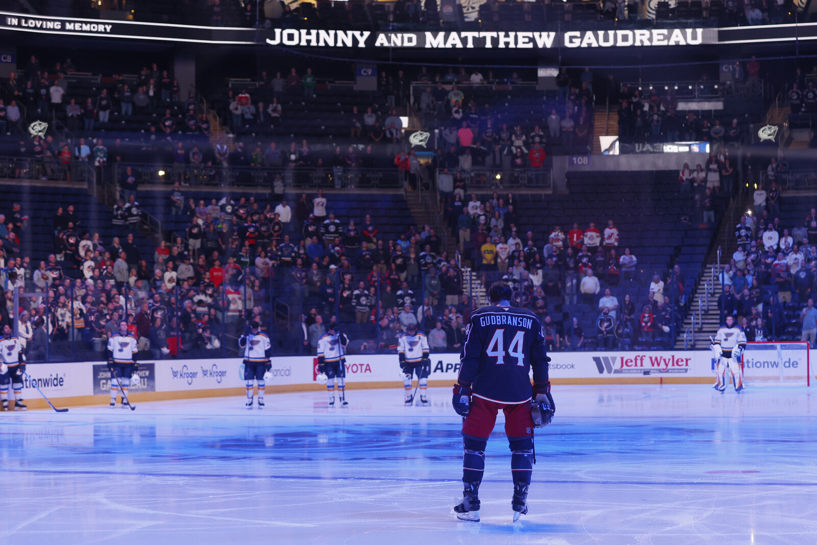 Emotional tribute to Gaudreau in home arena