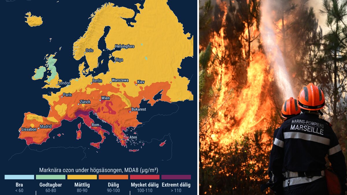 Dangerous ozone pollution reaches Scandinavia,