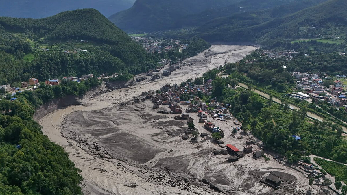 Glacier collapse and landslide triggered deadly flash flood in Nepal, USGS says